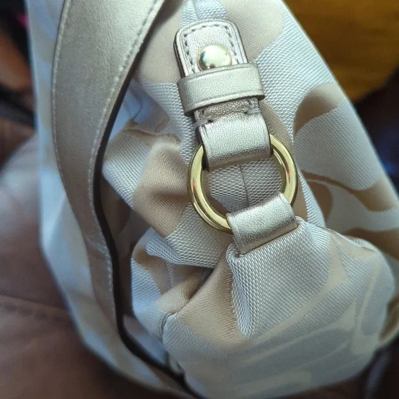 Coach F15067 Soho Signature Crossbody Shoulder Bag Khaki Gold - Picture 12 of 16